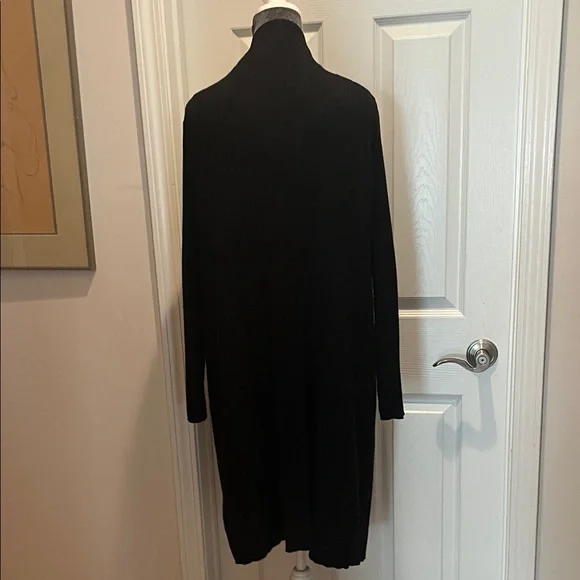 Women’s Black Long Cardigan Sweater - Picture 5 of 11